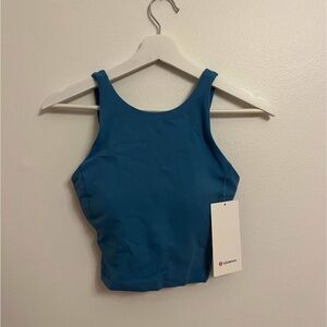 NWT lululemon align high neck tank Blue teal Women's Top sz 4
